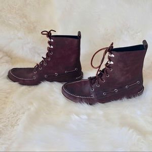 Sperry Top-Sider Dark Red Leather Boot